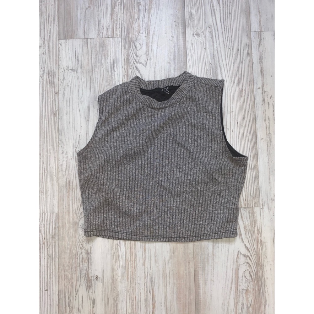 💜Grey crop top
